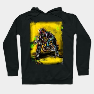 BIKER IN YELLOW Hoodie